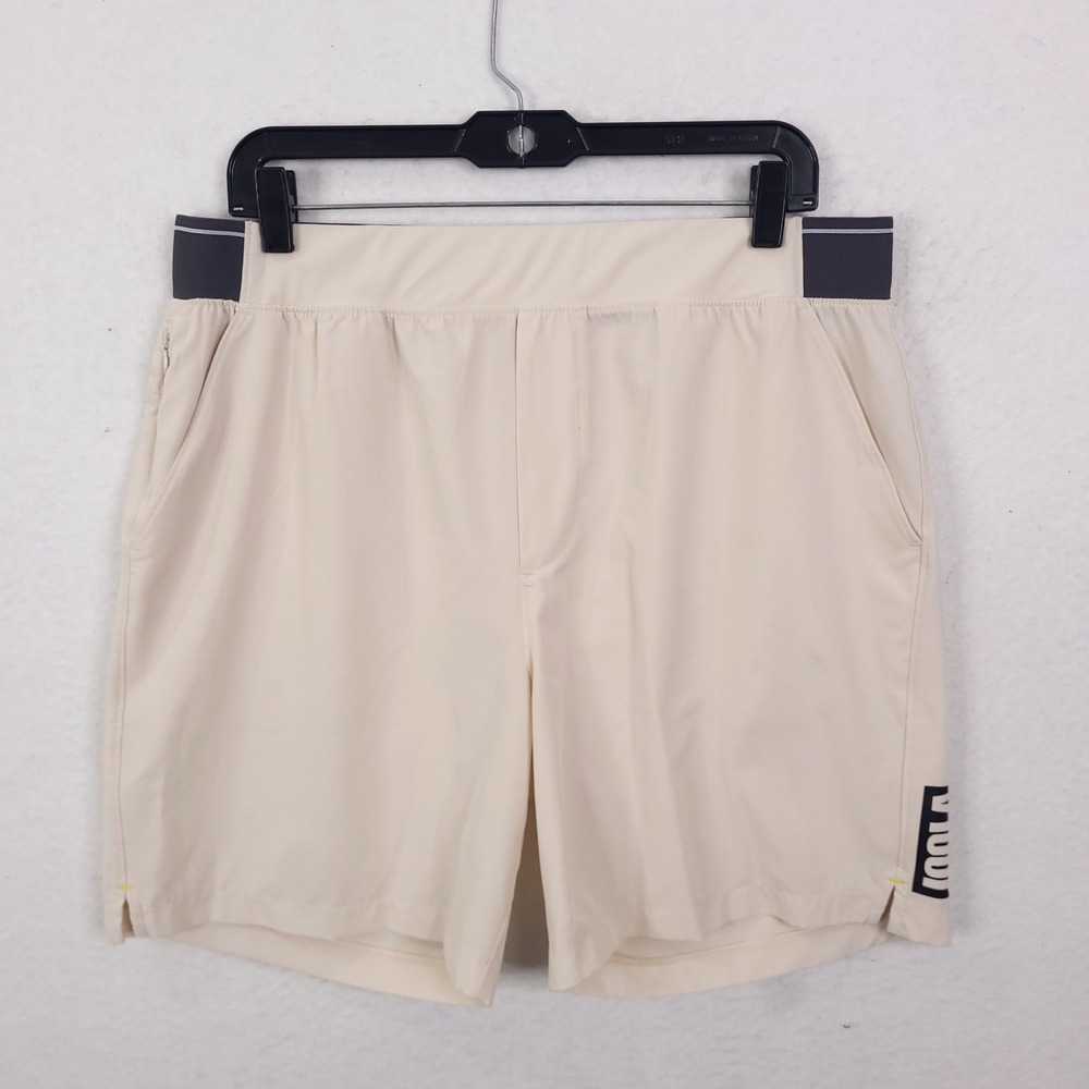 Joola Pickleball Shorts Mens Beige Tan Size L Performance Gym Running Activewear